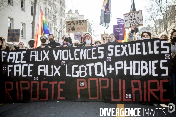 Manifestation féministe pour les  premières de corvées  8 mars 2021