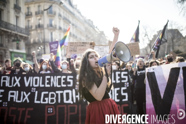 Manifestation féministe pour les  premières de corvées  8 mars 2021