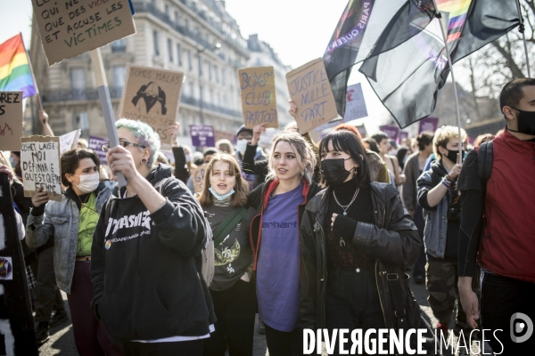 Manifestation féministe pour les  premières de corvées  8 mars 2021