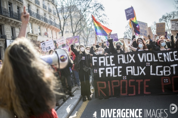 Manifestation féministe pour les  premières de corvées  8 mars 2021