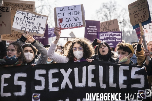 Manifestation féministe pour les  premières de corvées  8 mars 2021