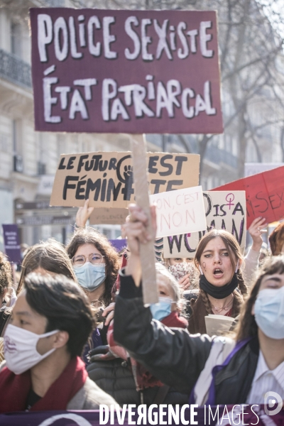 Manifestation féministe pour les  premières de corvées  8 mars 2021