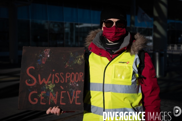 Swissport Aéroport Genève - Les employés contre les baisses de salaire
