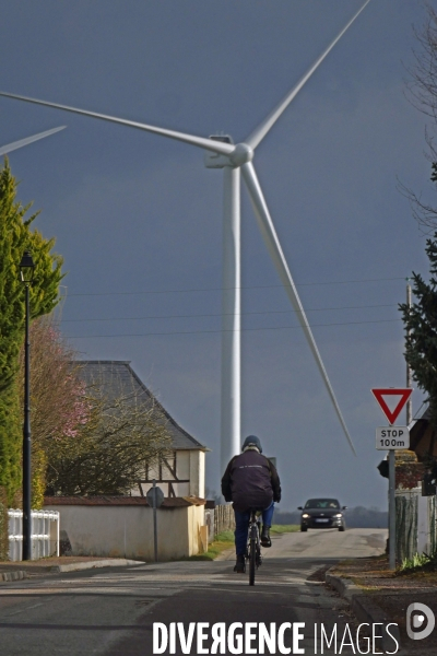 Eoliennes Normandie,illustration