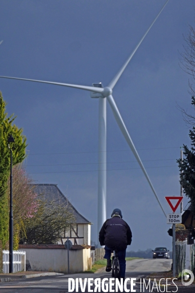 Eoliennes Normandie,illustration