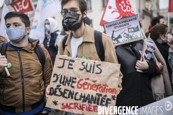 Manifestation contre la précarité étudiante