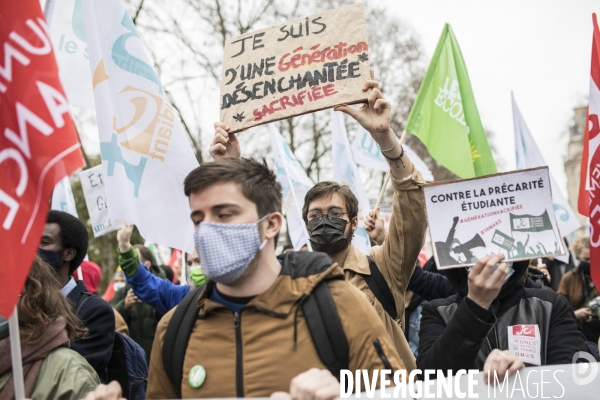 Manifestation contre la précarité étudiante