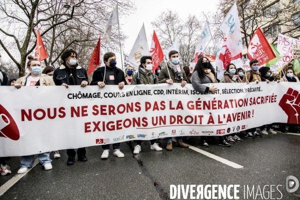 Manifestation contre la précarité étudiante