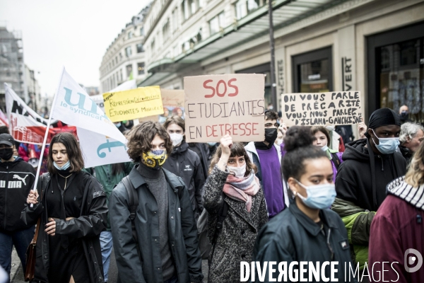 Manifestation contre la précarité étudiante