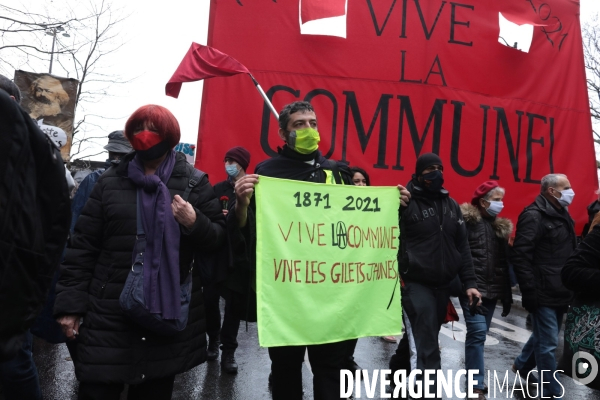 Commemoration du debut de  la commune de Paris de 1871 