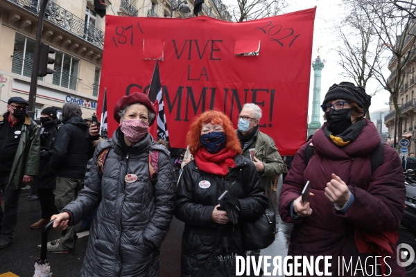 Commemoration du debut de  la commune de Paris de 1871 