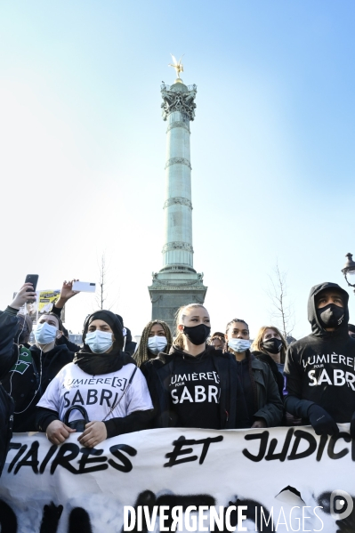 Marche des Familles de victimes de violences policières/contre la loi de sécurité globale. Demonstration against racism and police violence.