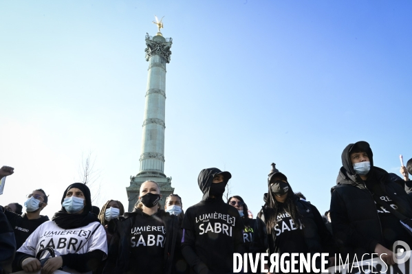 Marche des Familles de victimes de violences policières/contre la loi de sécurité globale. Demonstration against racism and police violence.