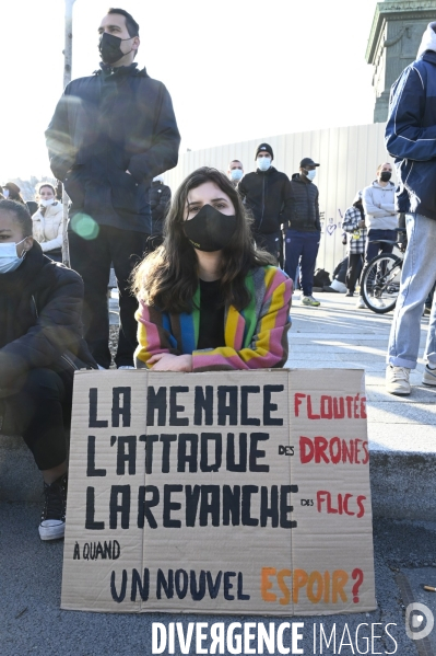 Marche des Familles de victimes de violences policières/contre la loi de sécurité globale. Demonstration against racism and police violence.