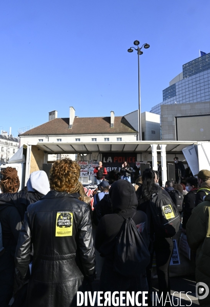 Marche des Familles de victimes de violences policières/contre la loi de sécurité globale. Demonstration against racism and police violence.