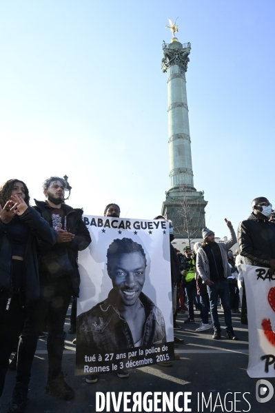 Marche des Familles de victimes de violences policières/contre la loi de sécurité globale. Demonstration against racism and police violence.