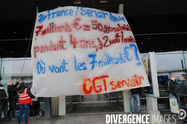 Mobilisation du secteur aérien à l aéroport de Roissy pour la sauvegarde des emplois