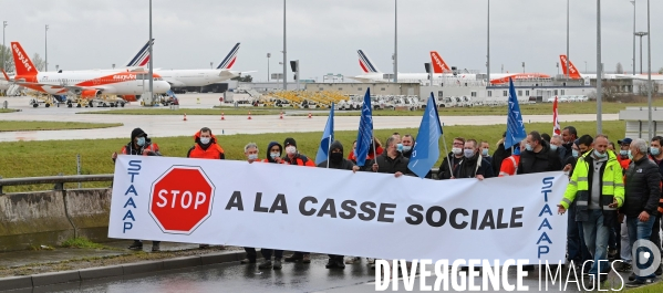 Mobilisation du secteur aérien à l aéroport de Roissy pour la sauvegarde des emplois