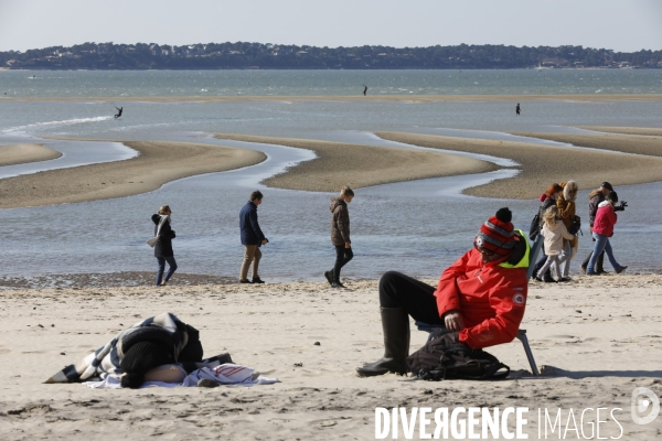 Plage sur le bassin d Arcachon