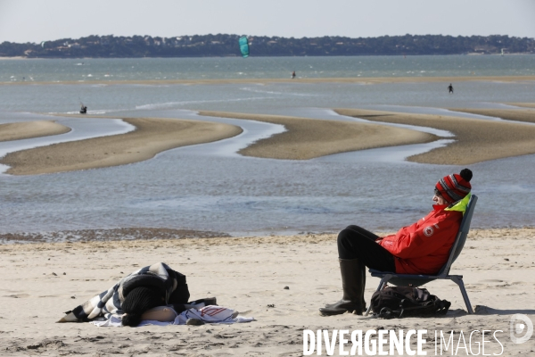 Plage sur le bassin d Arcachon