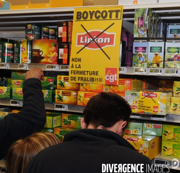 Fralib boycott chez carrefour