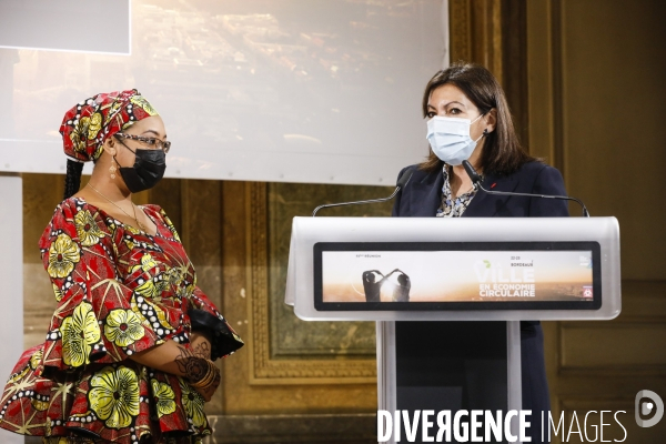 93e bureau de l AIMF (Association Internationale des maires francophones) avec anne HIDALGO et Pierre HURMIC