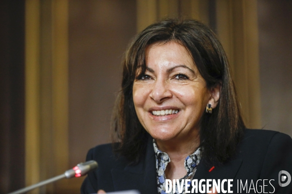 93e bureau de l AIMF (Association Internationale des maires francophones) avec anne HIDALGO et Pierre HURMIC