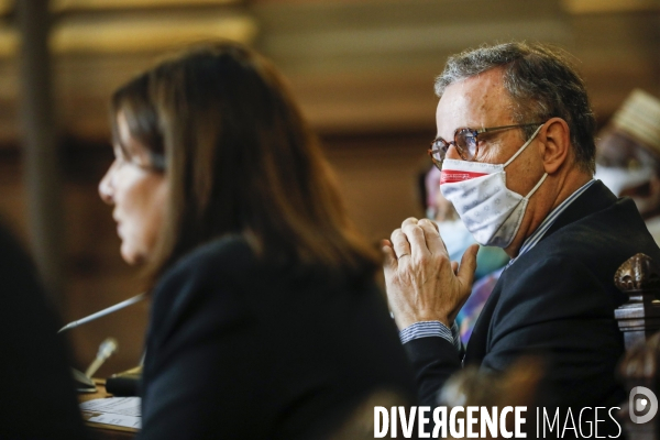 93e bureau de l AIMF (Association Internationale des maires francophones) avec anne HIDALGO et Pierre HURMIC