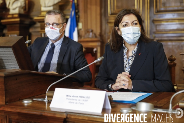 93e bureau de l AIMF (Association Internationale des maires francophones) avec anne HIDALGO et Pierre HURMIC