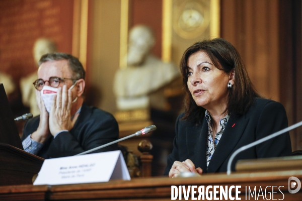 93e bureau de l AIMF (Association Internationale des maires francophones) avec anne HIDALGO et Pierre HURMIC