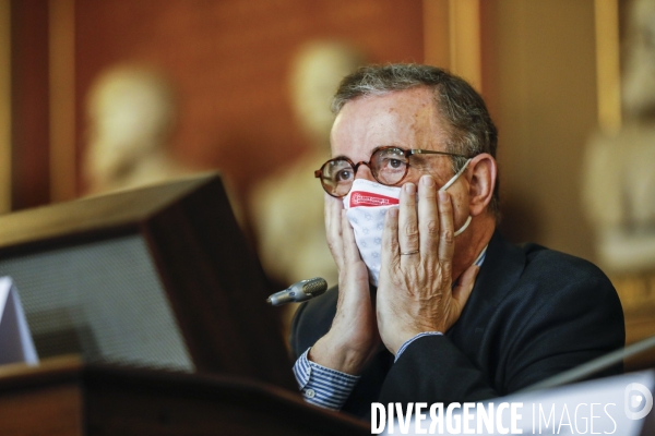 93e bureau de l AIMF (Association Internationale des maires francophones) avec anne HIDALGO et Pierre HURMIC