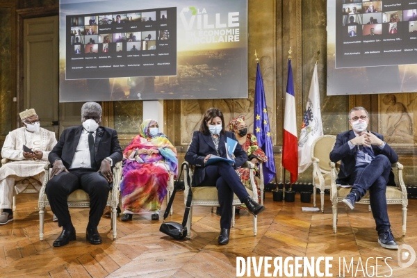 93e bureau de l AIMF (Association Internationale des maires francophones) avec anne HIDALGO et Pierre HURMIC