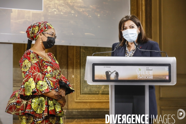 93e bureau de l AIMF (Association Internationale des maires francophones) avec anne HIDALGO et Pierre HURMIC