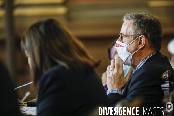 93e bureau de l AIMF (Association Internationale des maires francophones) avec anne HIDALGO et Pierre HURMIC