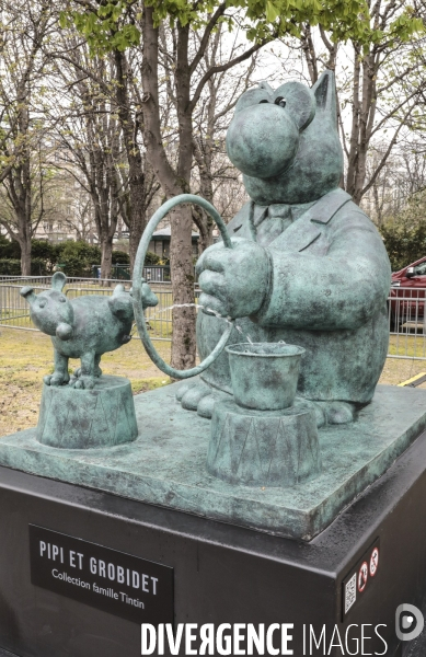 Le chat de geluck sur les champs elysees