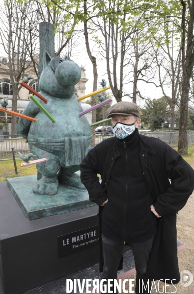 Le chat de geluck sur les champs elysees