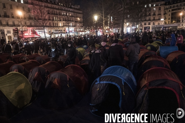 Nuit de la solidarité, place de la République.