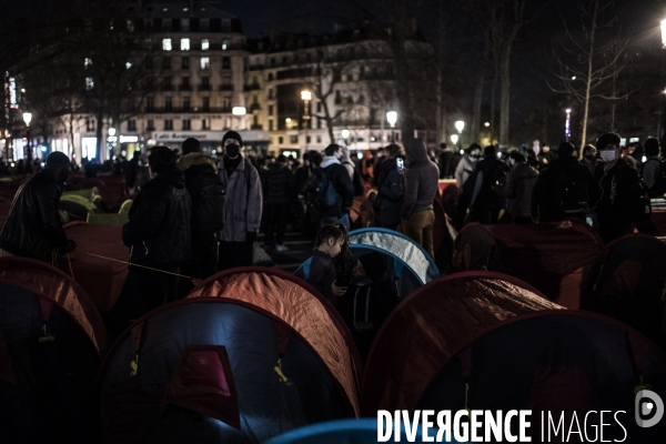 Nuit de la solidarité, place de la République.