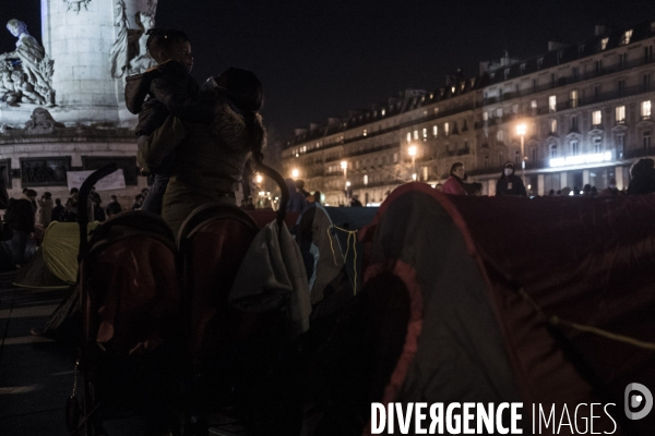 Nuit de la solidarité, place de la République.