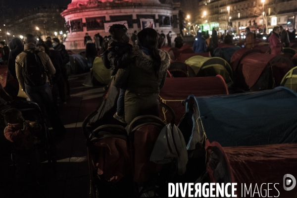 Nuit de la solidarité, place de la République.