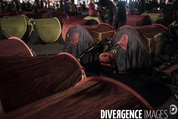 Nuit de la solidarité, place de la République.