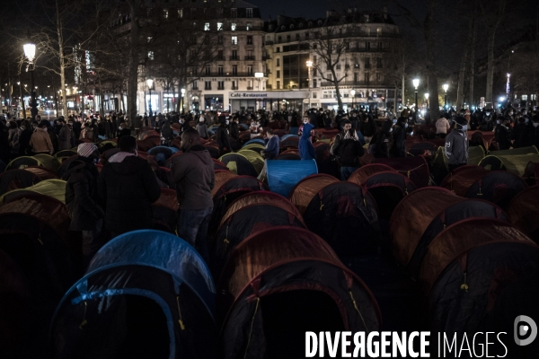 Nuit de la solidarité, place de la République.