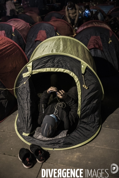 Nuit de la solidarité, place de la République.