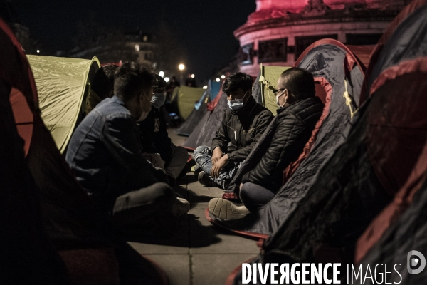 Nuit de la solidarité, place de la République.