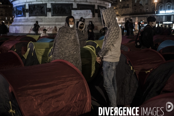 Nuit de la solidarité, place de la République.