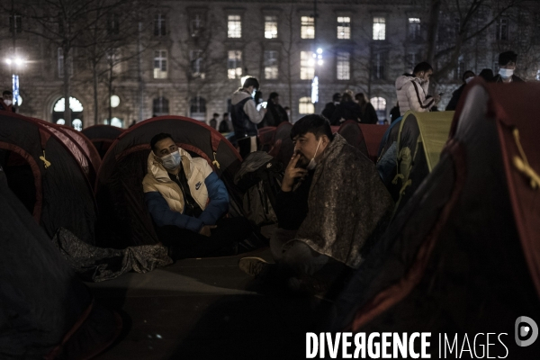 Nuit de la solidarité, place de la République.