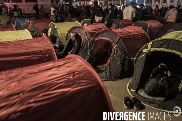 Nuit de la solidarité, place de la République.