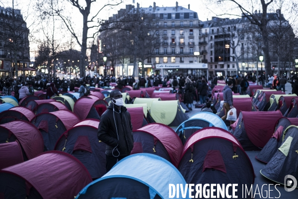 Nuit de la solidarité, place de la République.