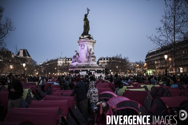 Nuit de la solidarité, place de la République.