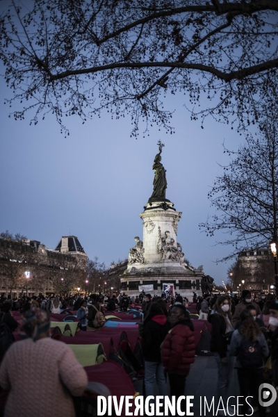 Nuit de la solidarité, place de la République.
